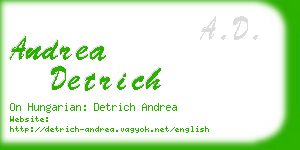 andrea detrich business card